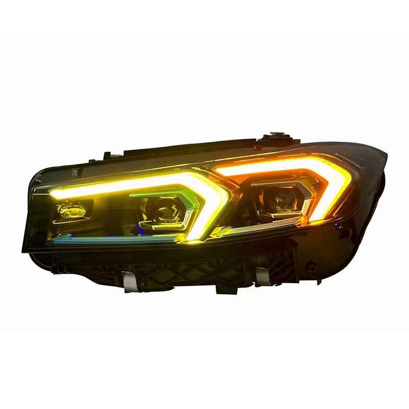 BMW 3 serija G20 G80 (2022–2025) LED lazeriniai priekiniai žibintai su dviejų spalvų dienos šviesomis