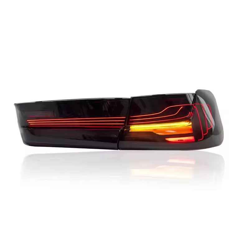 BMW M3 G80 ir 3 serijos G20, G28 (2018–2022) galiniai LED žibintai su CSL Laser stiliaus dizainu