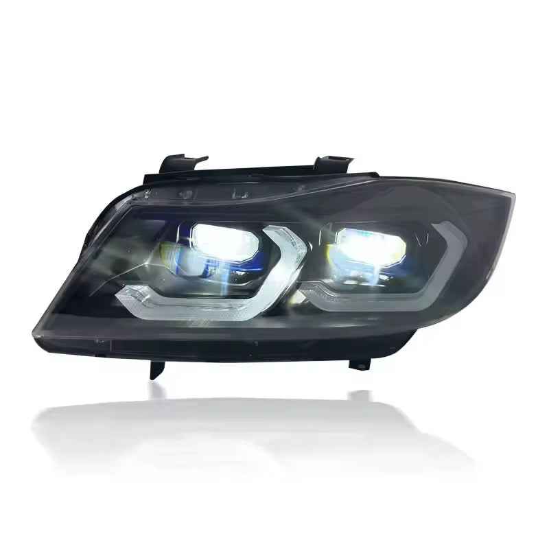 BMW 3 Series E90 (2005–2012) LED žibintų komplektas su geltona ir balta spalvų keitimo funkcija, Plug & Play
