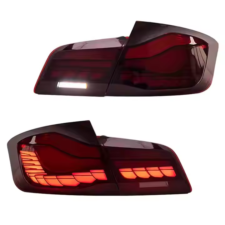 BMW 5 serijos F10 (2010–2016) LED galiniai žibintai „GTS“ stiliaus su sekvencinėmis OLED šviesomis