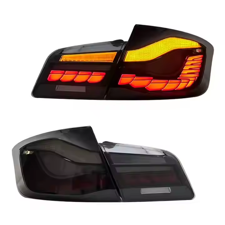 BMW 5 serijos F10 (2010–2016) LED galiniai žibintai „GTS“ stiliaus su sekvencinėmis OLED šviesomis