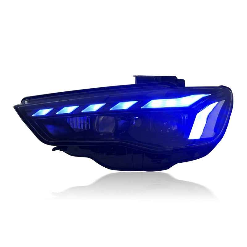 Audi A3 8V (2013–2016) pilnos LED priekinės lempos su dienos šviesomis, tiesioginis montavimas