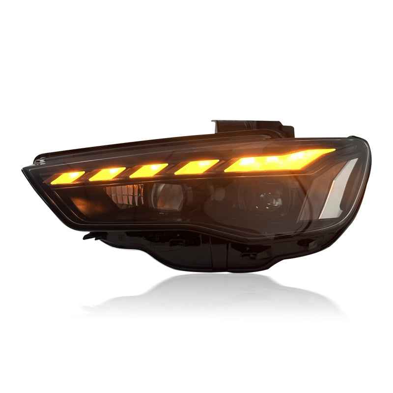 Audi A3 8V (2013–2016) pilnos LED priekinės lempos su dienos šviesomis, tiesioginis montavimas