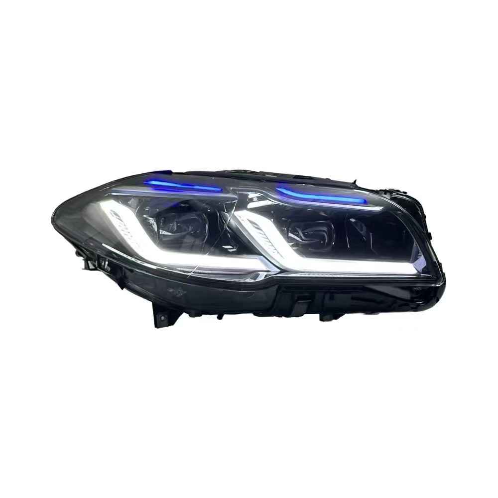 BMW 5 Series F10 (2010–2016) priekiniai LED žibintai su geltonos ir baltos spalvų perjungimu