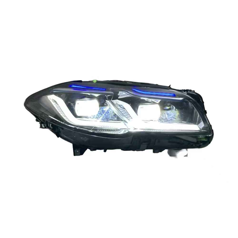 BMW 5 Series F10 (2010–2016) priekiniai LED žibintai su geltonos ir baltos spalvų perjungimu