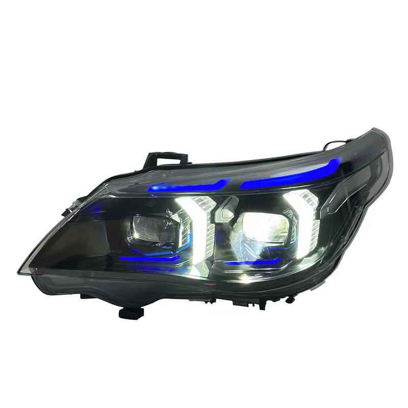 BMW 5 Series E60 (2003–2010) priekiniai lazeriniai žibintai su „Snake Eyes“ dviejų spalvų dienos šviesomis