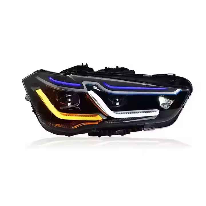 BMW X1 F48-F49 (2015–2019) LED priekiniai žibintai su posūkių signalais, LASER dizainas