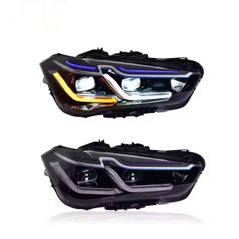 BMW X1 F48-F49 (2015–2019) LED priekiniai žibintai su posūkių signalais, LASER dizainas