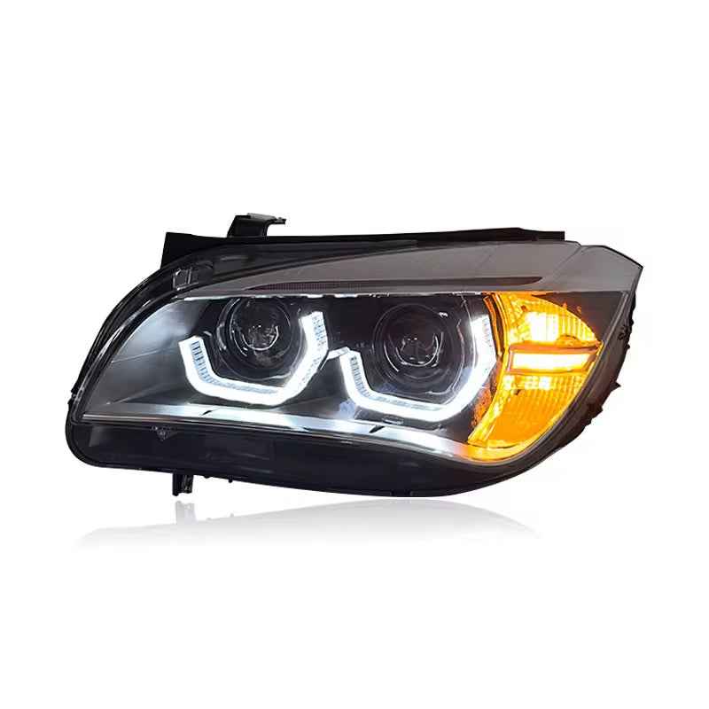BMW X1 E84 (2009–2015) priekinis LED žibintas su aukštos kokybės LED lęšiu, atnaujinimo komplektas
