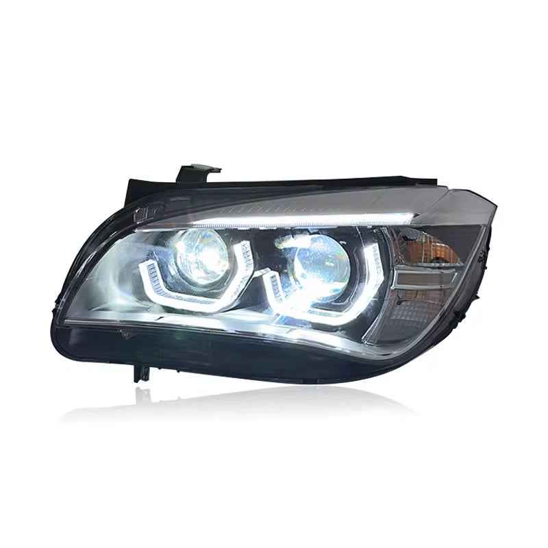 BMW X1 E84 (2009–2015) priekinis LED žibintas su aukštos kokybės LED lęšiu, atnaujinimo komplektas
