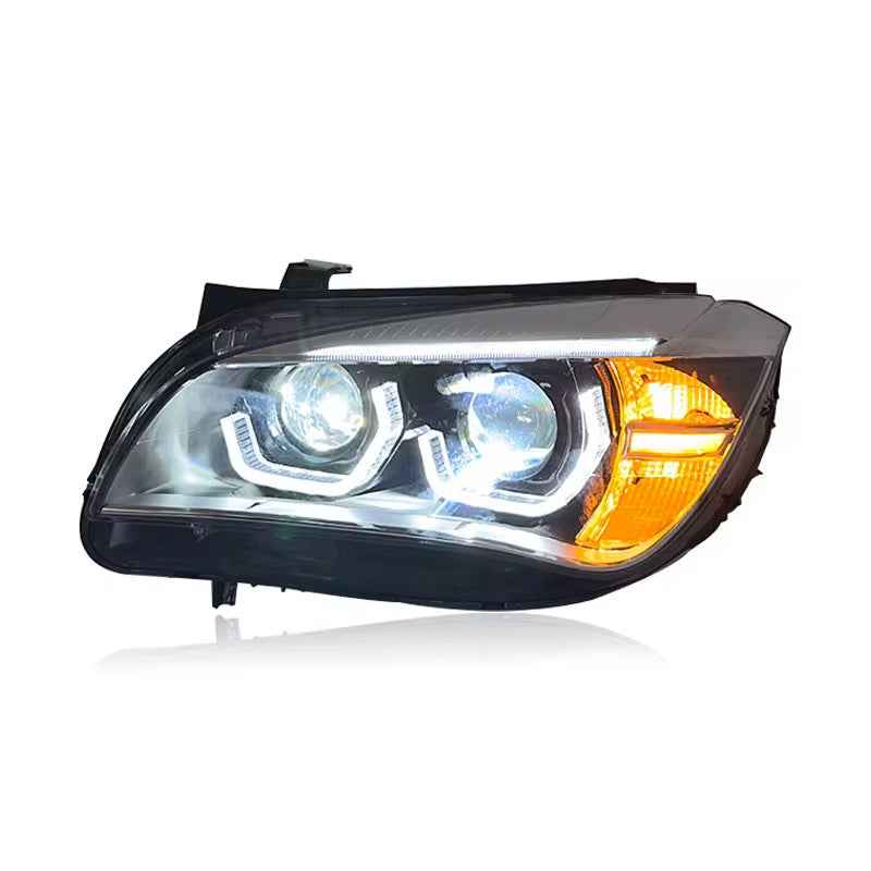 BMW X1 E84 (2009–2015) priekinis LED žibintas su aukštos kokybės LED lęšiu, atnaujinimo komplektas