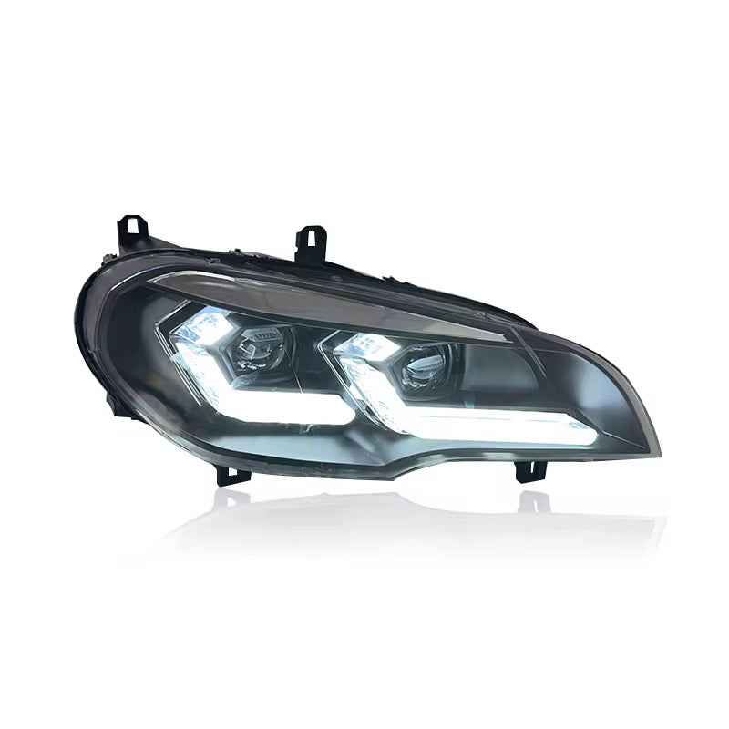 BMW X5 E70 (2007–2013) priekiniai MODIFIED LED žibintai pilnai LED apšvietimui