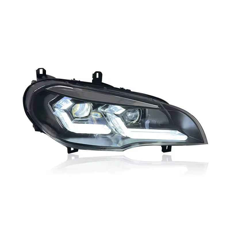 BMW X5 E70 (2007–2013) priekiniai MODIFIED LED žibintai pilnai LED apšvietimui