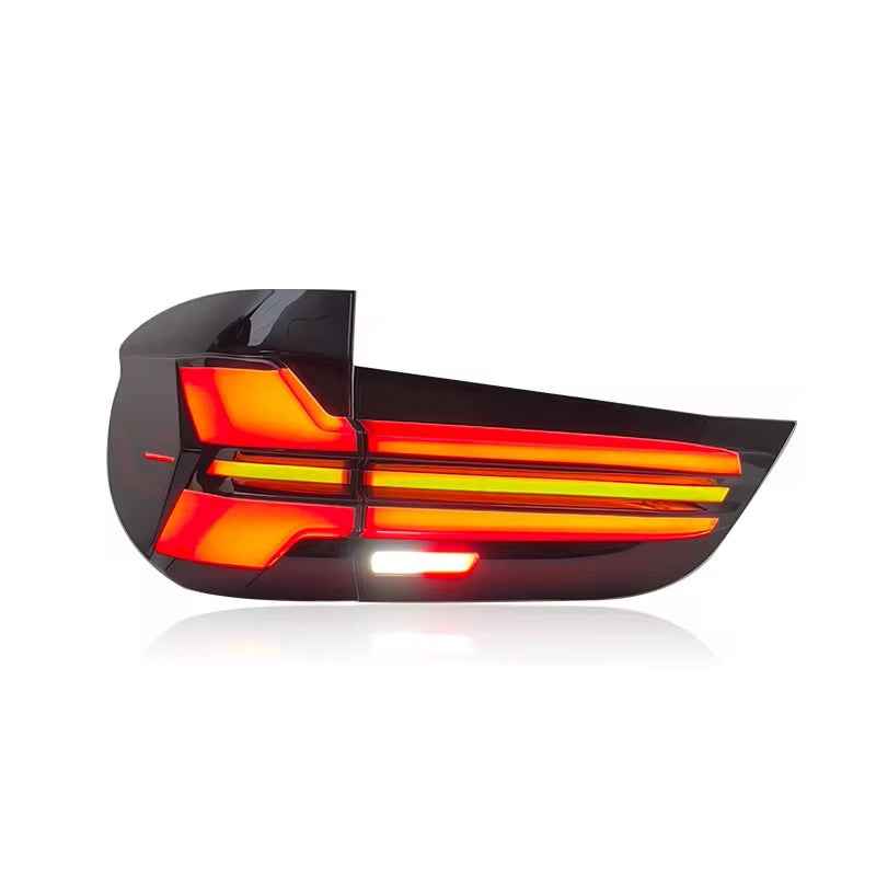 BMW X5 F15 (2014–2018) galinis LED žibintas su modifikuotomis posūkio signalų šviesomis, „F to G“ dizainas