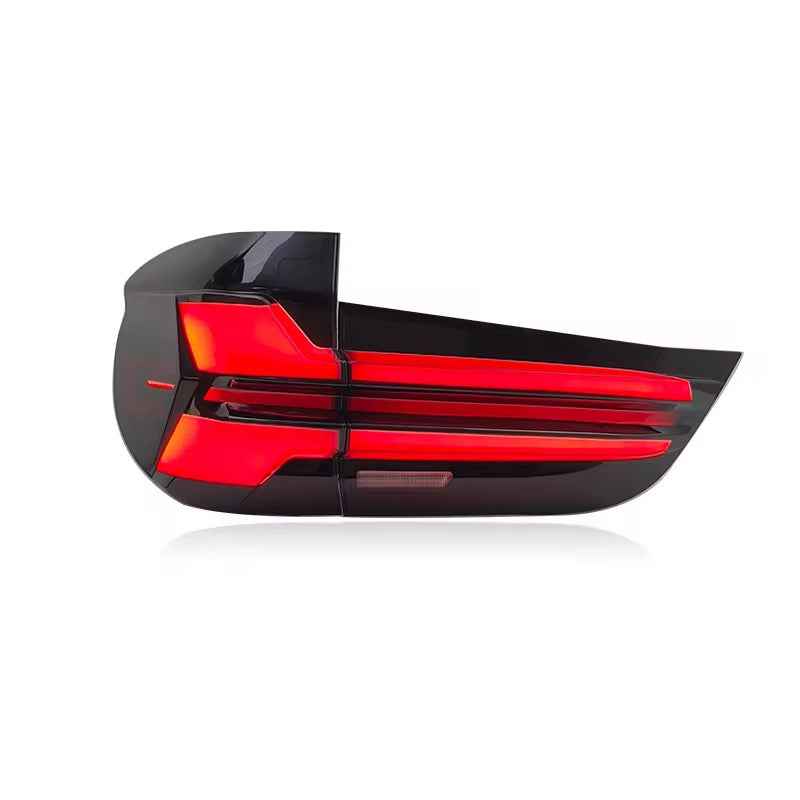 BMW X5 F15 (2014–2018) galinis LED žibintas su modifikuotomis posūkio signalų šviesomis, „F to G“ dizainas